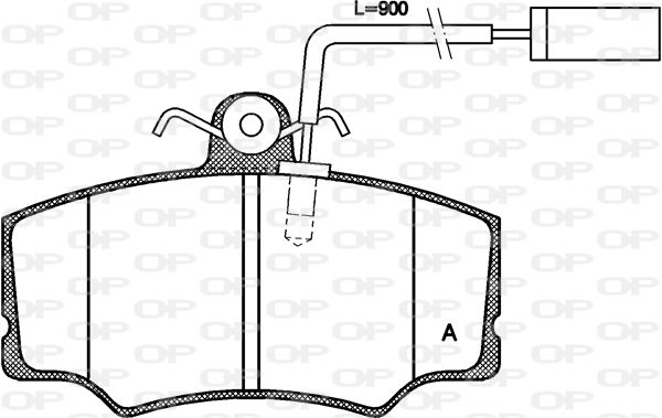 OPEN PARTS Комплект тормозных колодок, дисковый тормоз BPA0312.02